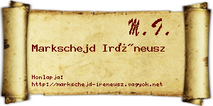 Markschejd Iréneusz névjegykártya